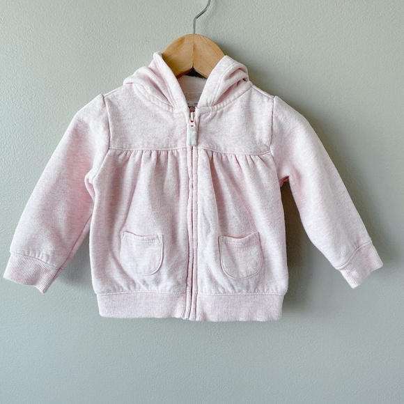 3/$15 Carter’s Hoodie Pink baby sweater 12m - Picture 1 of 10